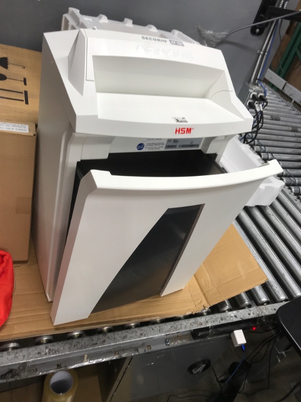 Photo 2 of HSM SECURIO AF150 Cross-cut Shredder with automatic paper feed; shreds up to 150 automatically/19 manually; 9 gallon capacity