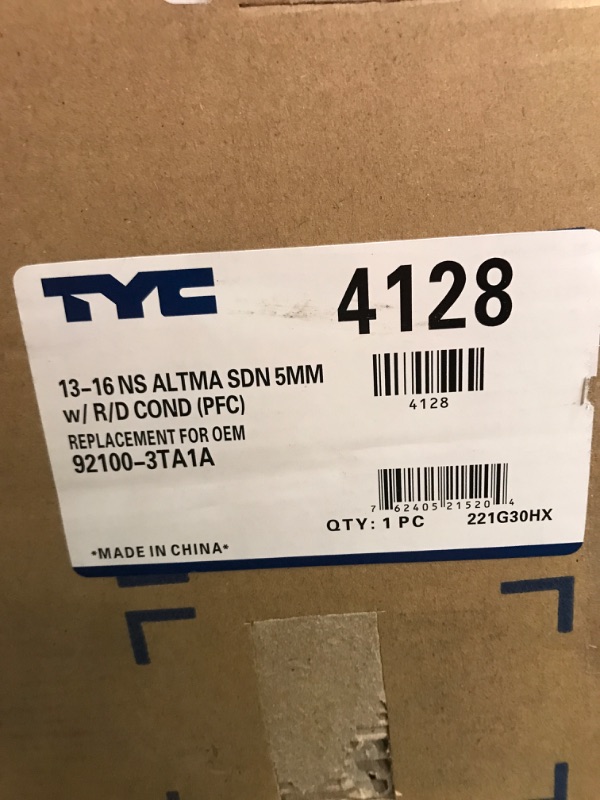 Photo 3 of TYC 4128 Condenser Assembly Compatible with 2013-2018 Nissan Altima