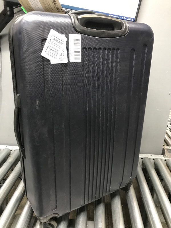 Photo 2 of ****MINOR SCRATCHES AND SCUFFS****   Kenneth Cole REACTION Gramercy Collection Lightweight Hardside 4-Wheel Spinner Luggage, Navy, 28-Inch Checked 28-Inch Checked Navy