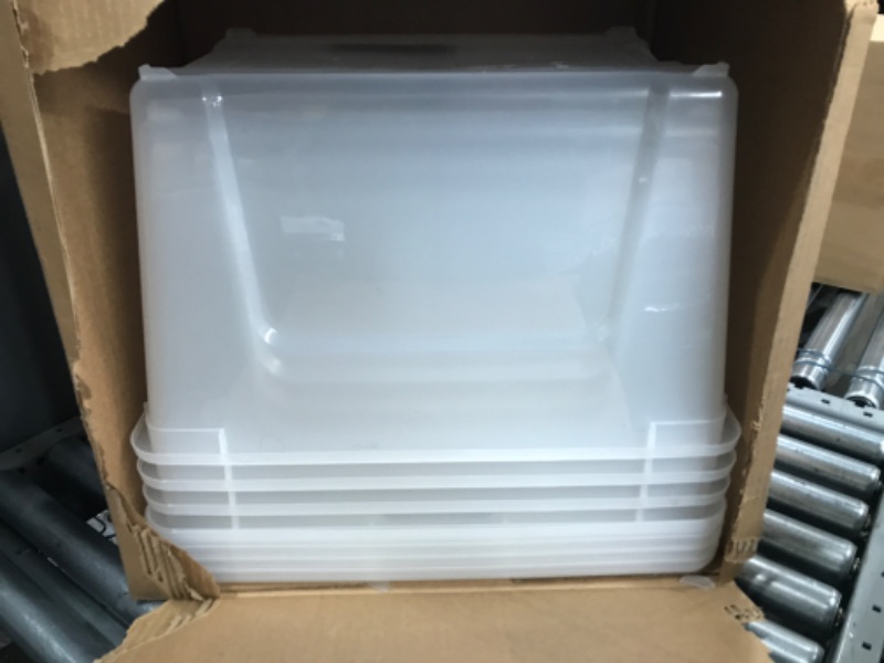 Photo 1 of 4 clear storage boxes