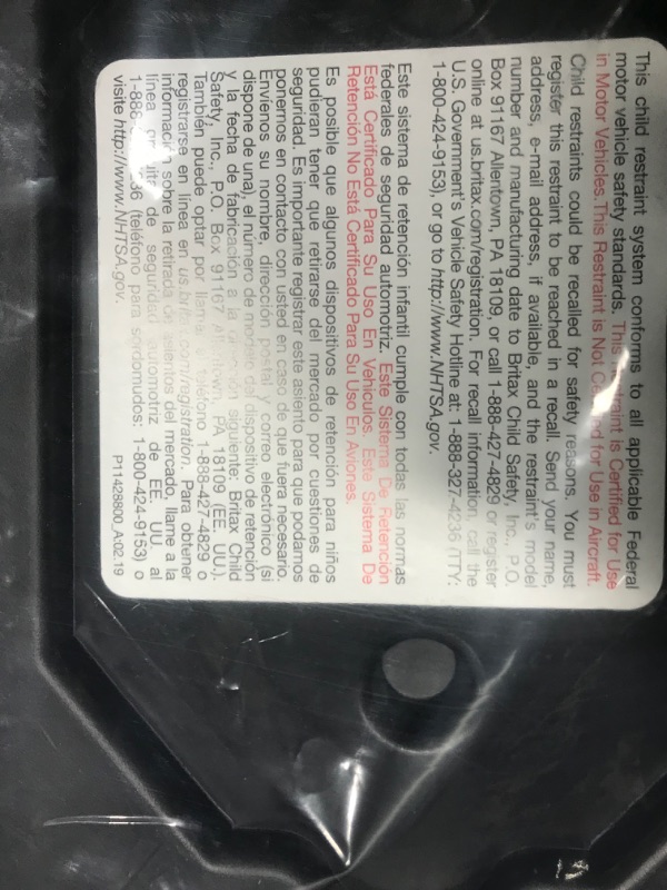 Photo 1 of Britax Highpoint Backless Belt-Positioning Booster Seat, SafeWash Black Ombre