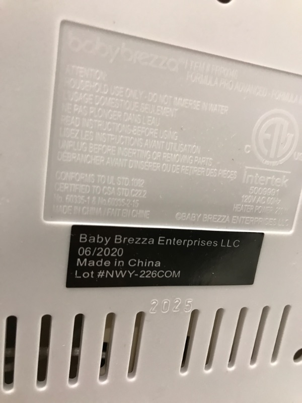 Photo 5 of ***USED***  New and Improved Baby Brezza Formula Pro Advanced Formula Dispenser Machine - Automatically Mix a Warm Formula Bottle Instantly - Easily Make Bottle with Automatic Powder Blending