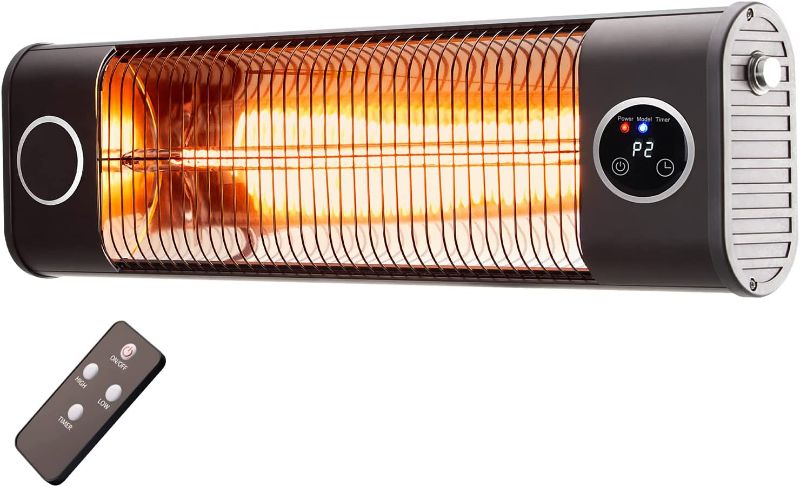 Photo 2 of 
Uthfy Outdoor Patio Heater,Wall Mounted Heater for Garage Backyard,Infrared Heater for Indoor Use,1500W Electric Heater with Remote Control 9Hours Timer Overheating Protection
