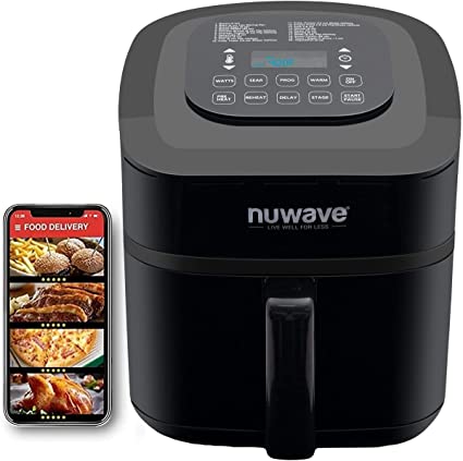 Photo 3 of Nuwave Brio 7-in-1 Air Fryer Oven, 7.25-Qt with One-Touch Digital Controls, 50°- 400°F Temperature Controls in 5° Increments, Linear Thermal (Linear T) for Perfect Results, Black