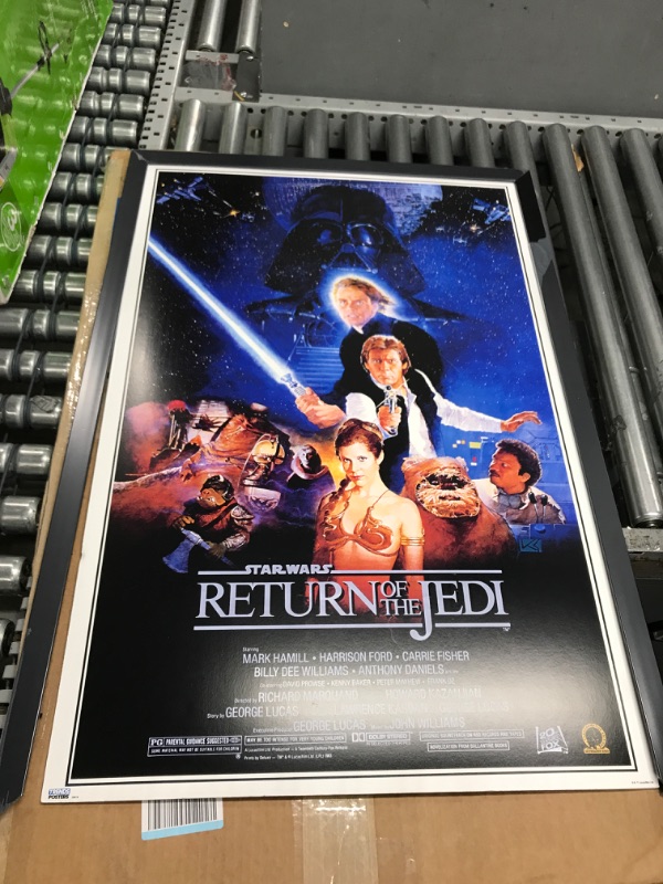 Photo 2 of *Broken Frame-Poster Only/See Photo* Trends International 24X36 Star Wars: Return Of The Jedi - One Sheet 3 Wall Poster, 24" x 36", Black Framed Version 24" x 36" Black Framed Version