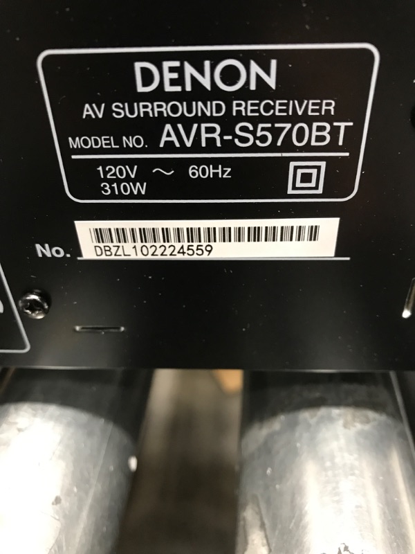 Photo 6 of Denon AVR-S570BT (2022 Model) 5.2 Channel AV Receiver - 8K Ultra HD Audio & Video, Enhanced Gaming Experience, Wireless Streaming via Built-in Bluetooth, (4) 8K HDMI Inputs, Supports eARC