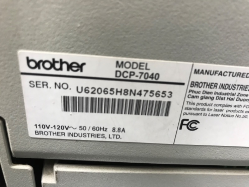 Photo 14 of Brother DCP-7040 Laser Multifunction Copier with Auto Document Feeder