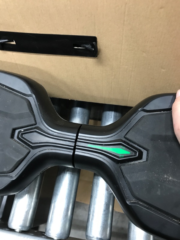 Photo 3 of ***TESTED WORKING, SEE NOTES*** VOYAGER Hoverboard Air Wheel Offroad Electric Hoverboard, Rugged 8.5 Inch All Terrain Wheels, 8.7 Miles Per Charge, 9 MPH, 240 lb Load, Bluetooth App, LED Light, Water Resistant, Boys Girls, (Black) Off-Road Air Wheel