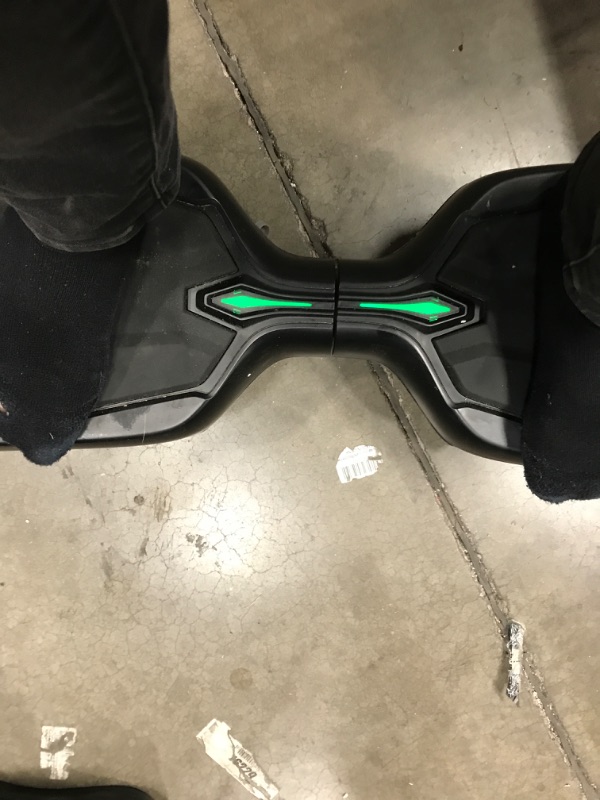 Photo 2 of ***TESTED WORKING, SEE NOTES*** VOYAGER Hoverboard Air Wheel Offroad Electric Hoverboard, Rugged 8.5 Inch All Terrain Wheels, 8.7 Miles Per Charge, 9 MPH, 240 lb Load, Bluetooth App, LED Light, Water Resistant, Boys Girls, (Black) Off-Road Air Wheel