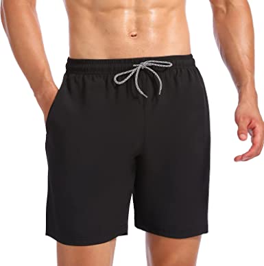 Photo 1 of Biwisy Mens Swim Trunks Quick Dry Beach Shorts Mesh Lining Swimwear Bathing Suits with Pockets