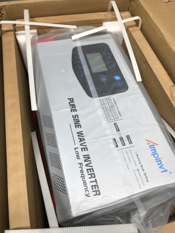 Photo 3 of ***FACTORY SEALED SEE NOTES*** 3000W Peak 9000W Pure Sine Wave Power Inverter DC 24V AC to 120V with Battery AC Charger ,Off Grid Solar Inverter, Low Frequency RV Inverter 24v3000Watt