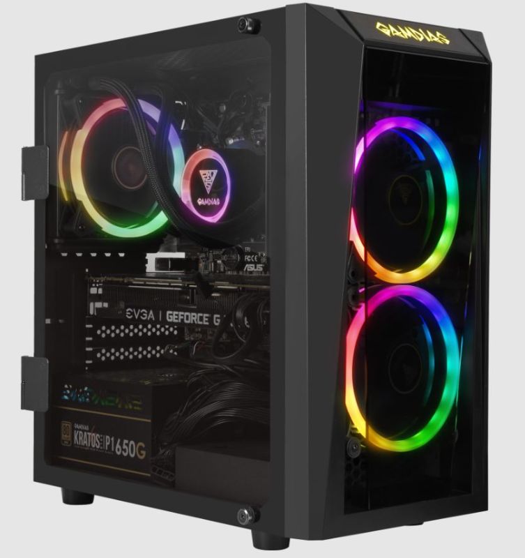 Photo 1 of Gamdias Talos E1 RGB Mini Tower Micro ATX Case with Glass Panels Black