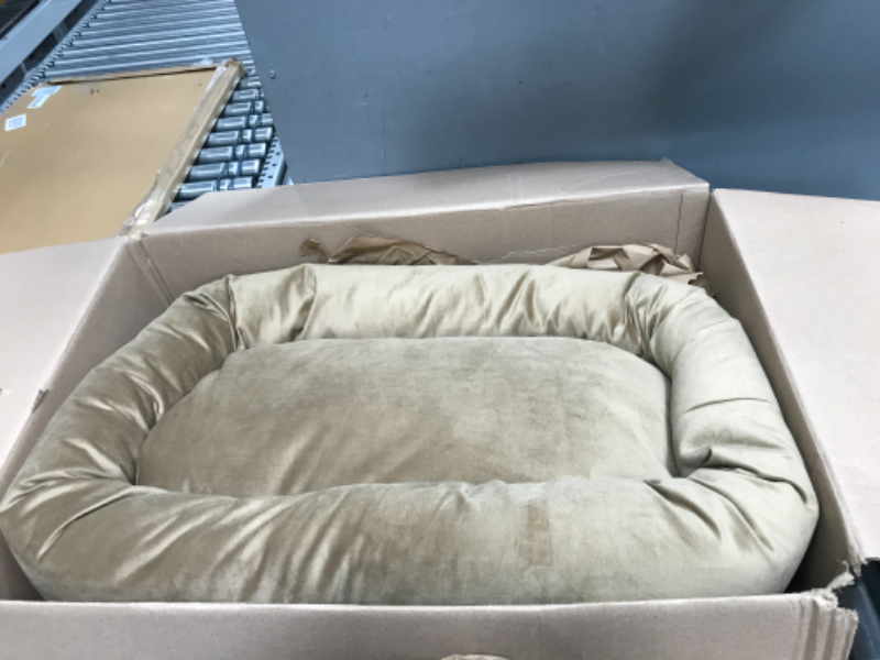 Photo 2 of 32" Stone Suede Bagel Dog Bed By Majestic Pet Products Stone 32 in