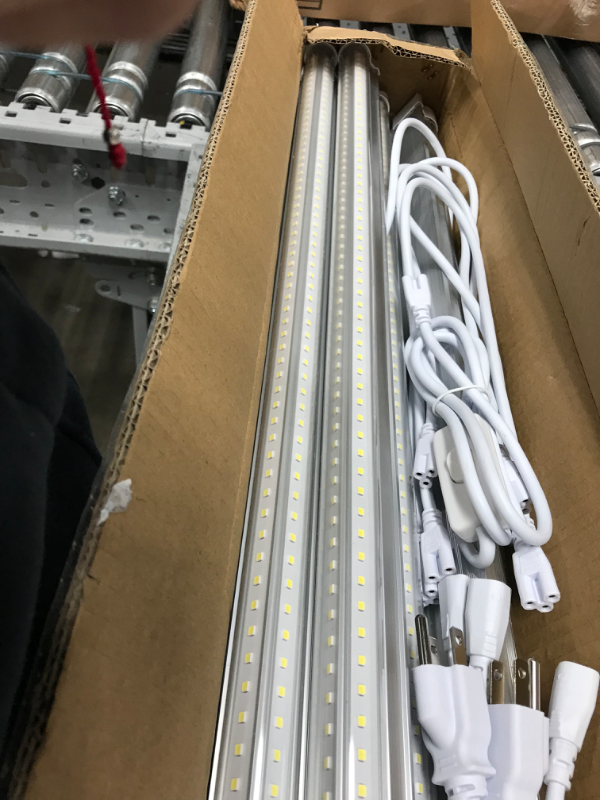 Photo 3 of 4FT LED Shop Light, V Shape Integrated T8 LED Tube Light, 5200LM, 40W, 6500K Super Bright White,high Output Linkable Shop Lights W/ Built-in ON/Off Switch for Warehouse, ETL, 10 Pack 4FT-10Pack