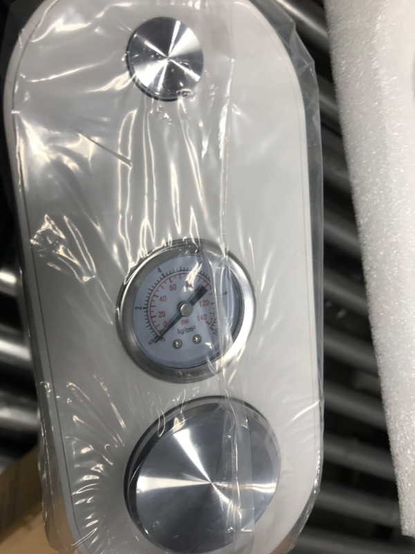 Photo 1 of DyBaxa Sparkling Water Machine with Customized Carbonation, Cordless Soda Water with Pressure Gauge, Quick Fizz, 1L Sustainable Bottle, Compatible 60L CO2 Exchange Cylinder(NOT Include) Kitchen Office White with Pressure Gauge