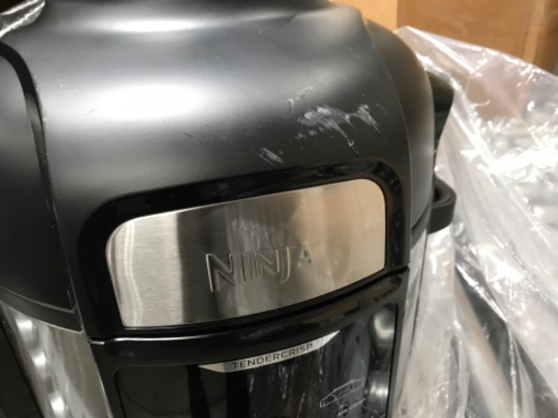 Photo 4 of Ninja FD401 Foodi 12-in-1 Deluxe XL 8 qt. Pressure Cooker & Air Fryer that Steams, Slow Cooks, Sears, Sautés, Dehydrates & More, with 5 qt. Crisper Basket, Deluxe Reversible Rack & Recipe Book, Silver