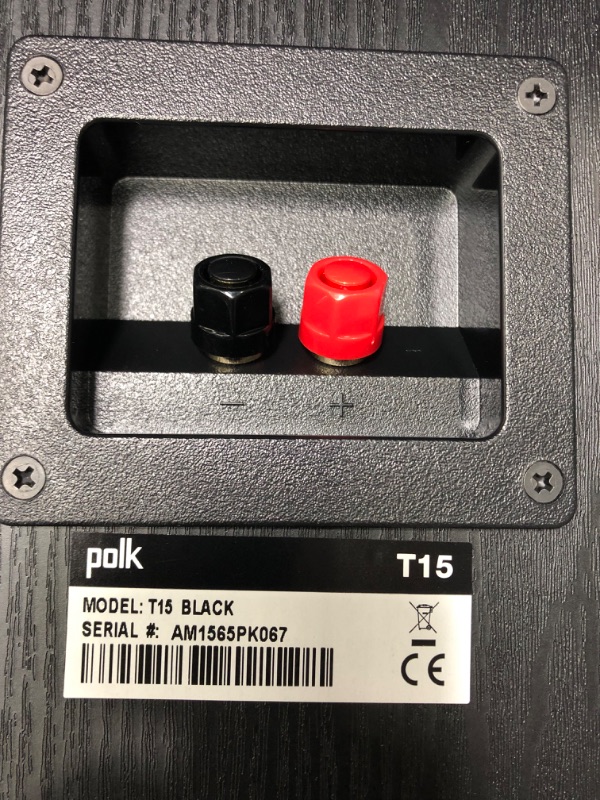 Photo 4 of INCOMPLETE ITEM
Polk Audio T15 Bookshelf Speakers Pair Black