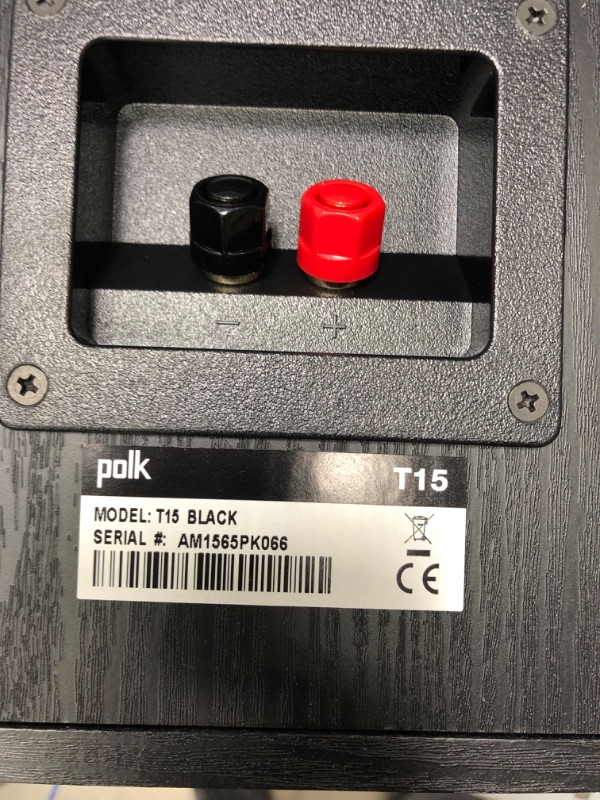 Photo 3 of INCOMPLETE ITEM
Polk Audio T15 Bookshelf Speakers Pair Black