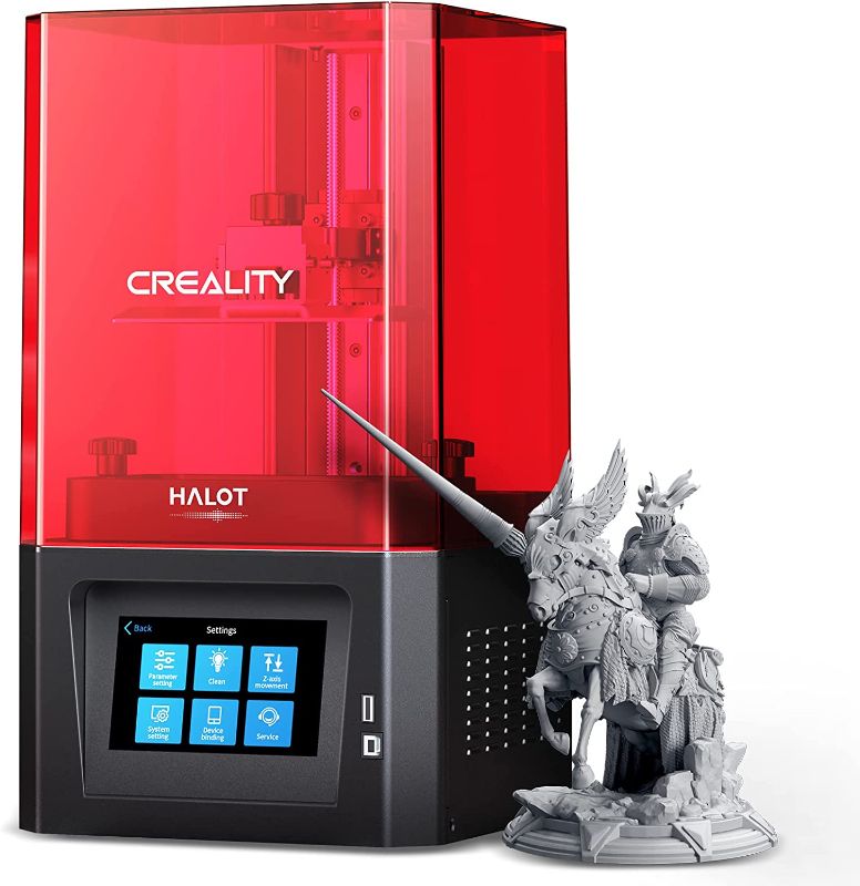 Photo 1 of Creality Halot-One Resin 3D Printer, 6" Monochrome LCD Screen UV Resin Printers with High-Precision Integral Light Source Fast Printing WiFi Control Dual Cooling & Filtering System Easy Slicing
