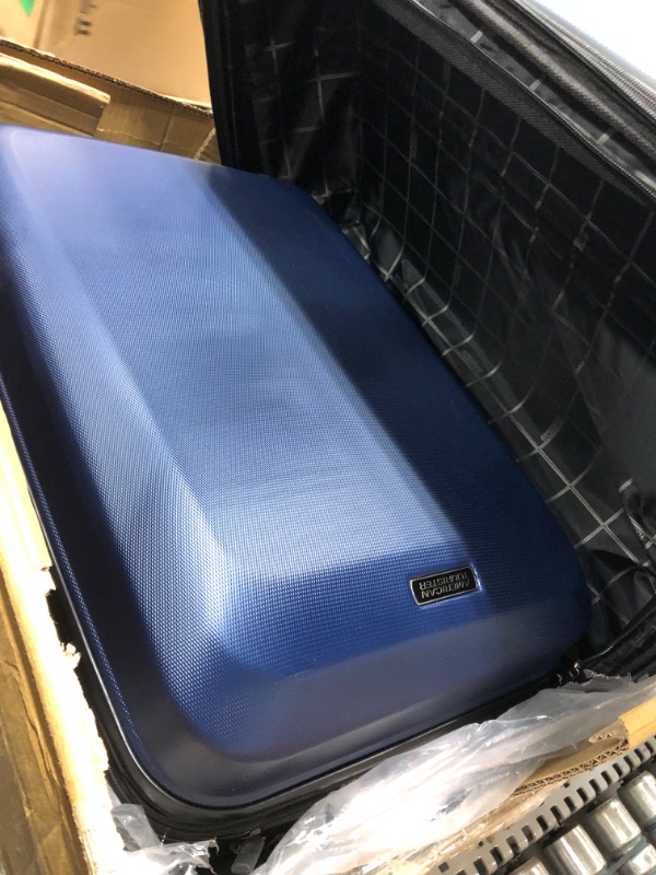Photo 4 of *CRACKED ON ONE SUITCASE* American Tourister Moonlight Hardside Expandable Luggage with Spinner Wheels, Navy, 3-Piece Set (21/24/28)