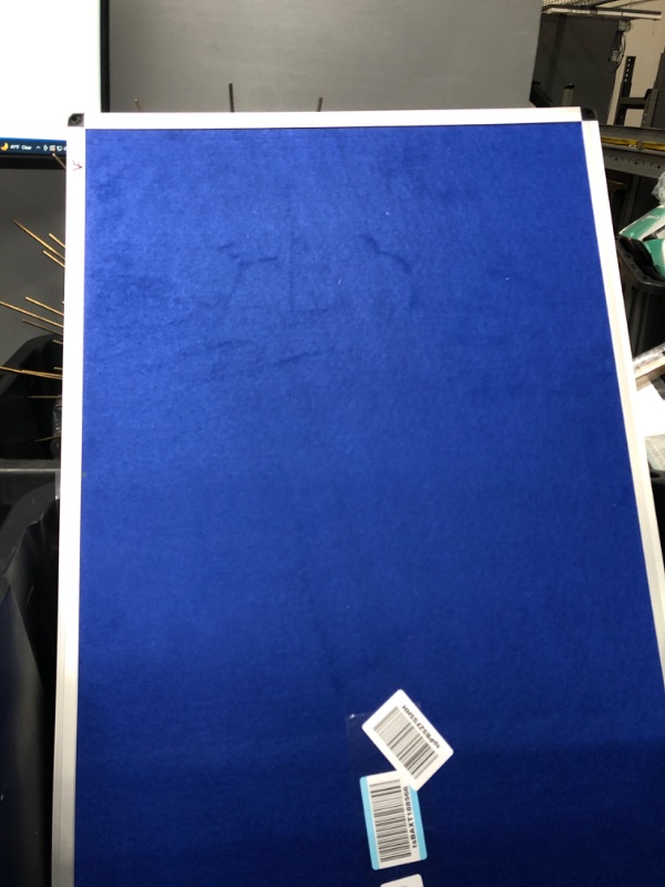 Photo 2 of VIZ-PRO Notice Board Felt Blue, 36 X 24 Inches, Silver Aluminium Frame 36 x 24 Inches Blue