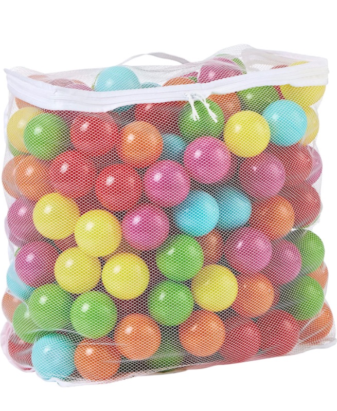 Photo 1 of ***Some Squished***  BalanceFrom 2.3-Inch Phthalate/BPA Free Non-Toxic Crush Proof Play, Pit Balls- 6 Bright Colors in Reusable and Durable Storage Mesh Bag with Zipper, 200-Count