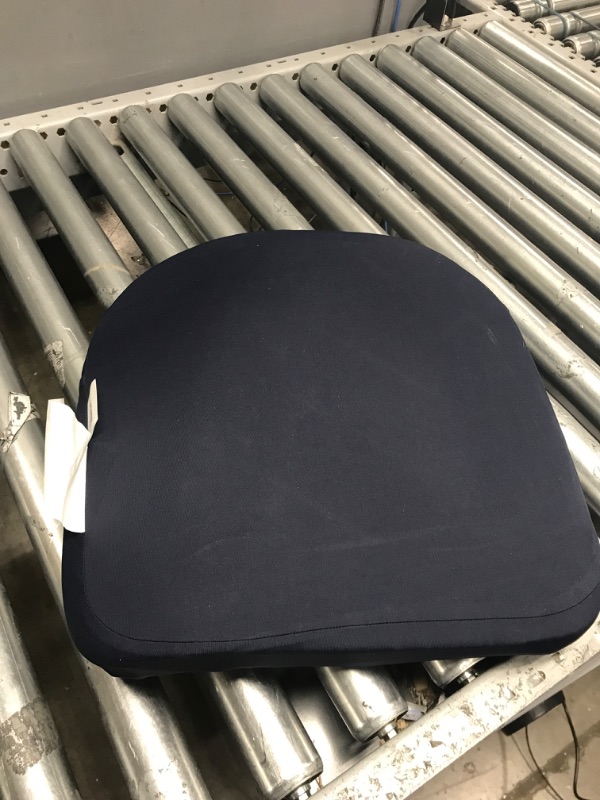 Photo 4 of ***ONE SIDE HIGHER, USED****   Tempur-Pedic Seat Cushion, One Size, Dark Navy Blue & Symphony Pillow Luxury Soft Feel, Standard, White Cushion + Pillow Luxury Soft Feel