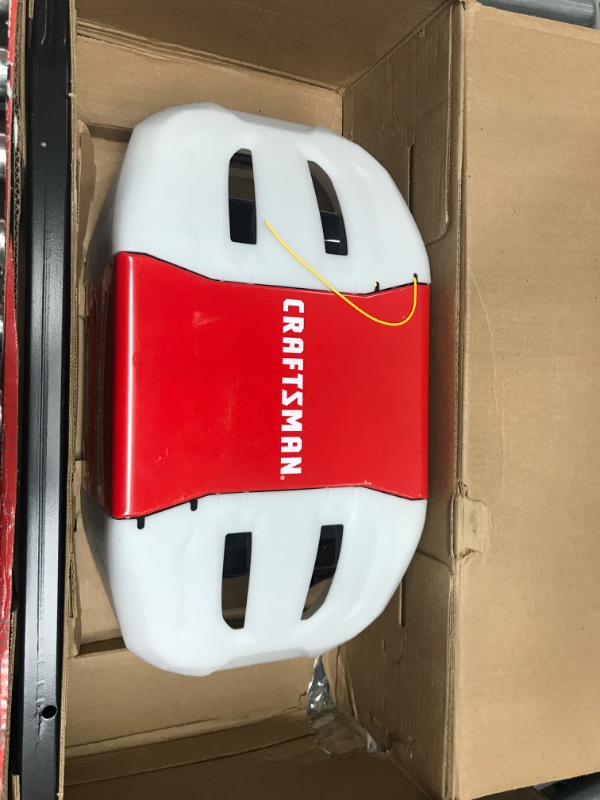 Photo 3 of ***PREVIOUSLY OPENED, UNABLE TO TEST****  CRAFTSMAN 1/2 HP Smart Garage Door Opener - myQ Smartphone Controlled - Chain Drive, Wireless Keypad Included, Model CMXEOCG472, Red