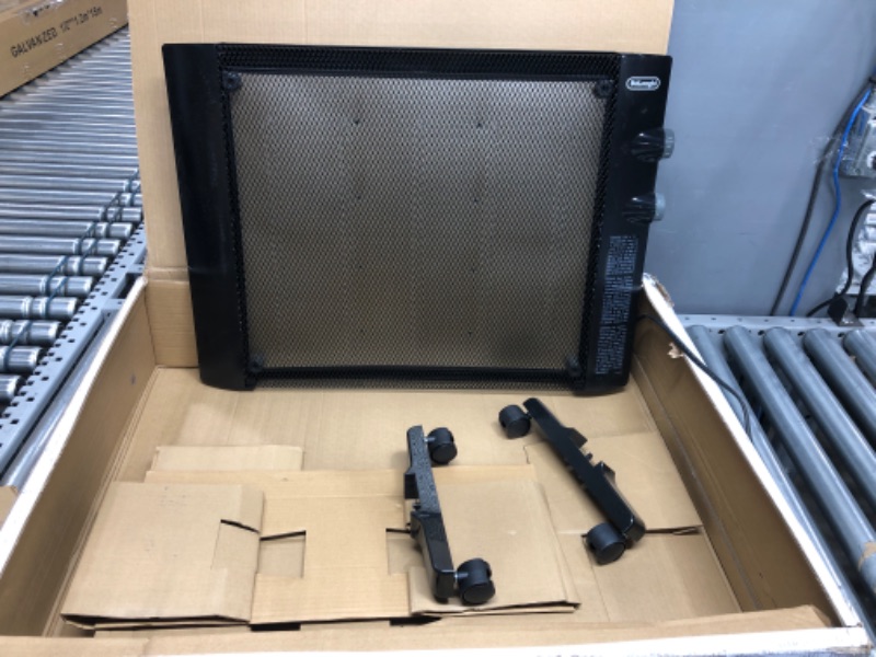 Photo 3 of **PREVIOUSLY USED**  De'Longhi Mica Thermic Panel Heater, Full Room Quiet 1500W, Freestanding/Easy Install Wall Mount, Adjustable Thermostat, 2 Heat Settings, Black, HMP1500 Hmp1500 Heater