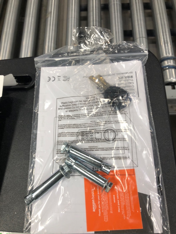 Photo 1 of Amazon Basics Steel Home Security Safe with Programmable Keypad - Secure Documents, Jewelry, Valuables - 1.8 Cubic Feet, 13.8 x 13 x 19.7 Inches, Black 1.8 Cubic Feet Keypad Lock