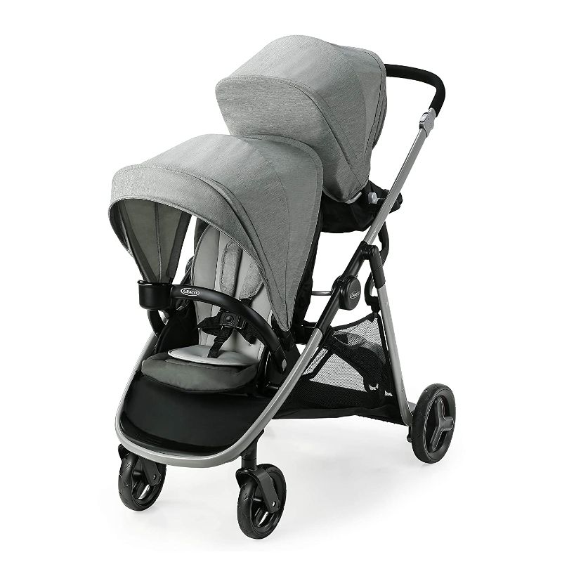 Photo 1 of Graco Ready2Grow LX 2.0 Double Stroller Features Bench Seat and Standing Platform Options