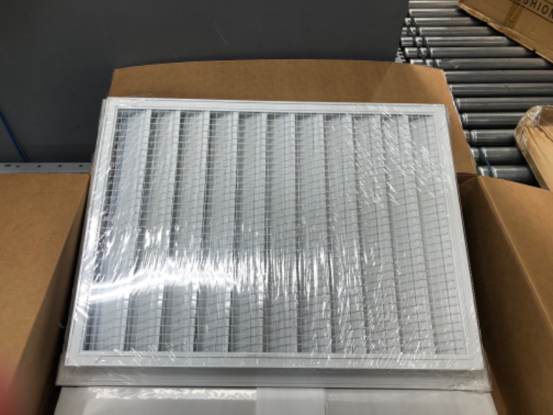 Photo 3 of 18" w X 24" h Aluminum Exterior Vent for Walls & Crawlspace - Rain & Waterproof Air Vent with Screen Mesh - HVAC Grille - White [Outer Dimensions 19.5”w x 25.5”h] 24"w X 20"h Aluminum Exterior Vent for Walls & Crawlspace - Rain & Waterproof Air Vent with 