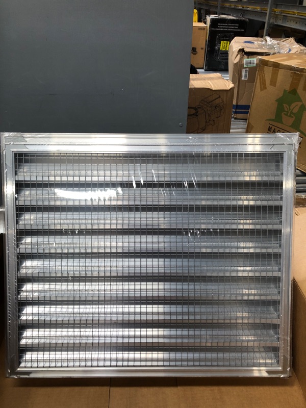 Photo 4 of 18" w X 24" h Aluminum Exterior Vent for Walls & Crawlspace - Rain & Waterproof Air Vent with Screen Mesh - HVAC Grille - White [Outer Dimensions 19.5”w x 25.5”h] 24"w X 20"h Aluminum Exterior Vent for Walls & Crawlspace - Rain & Waterproof Air Vent with 