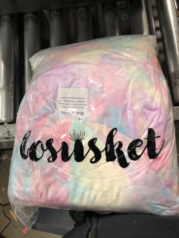 Photo 2 of Adult Hoodie Wearable Blanket, Pink Multicolor Super Cozy Warm and Oversized Sherpa Tie Dye Blanket Hooded for Women