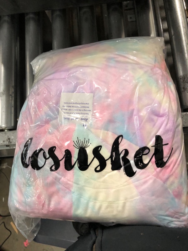 Photo 1 of Adult Hoodie Wearable Blanket, Pink Multicolor Super Cozy Warm and Oversized Sherpa Tie Dye Blanket Hooded for Women