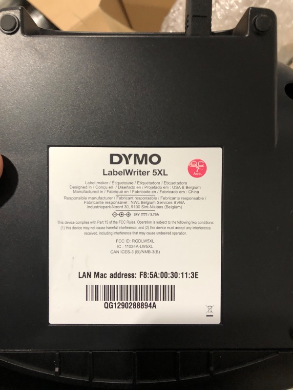 Photo 1 of DYMO LabelWriter 5XL Label Printer, Automatic Label Recognition, Prints Extra-Wide Shipping Labels (UPS, FedEx, USPS) from Amazon, eBay, Etsy, Poshmark, and More, Perfect for eCommerce Sellers LabelWriter 5XL Thermal Label Printers