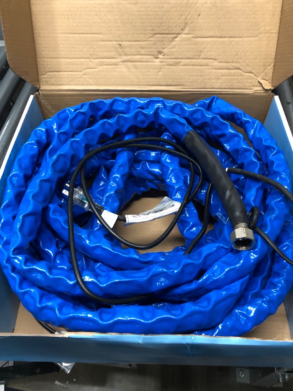 Photo 3 of Camco Heated Drinking Water Hose, - 20° F, 50-Foot, 5/8-Inch ID (22912-A) 50' Cold Weather (Freeze Protection to - 20?F) Frustration-Free Packaging