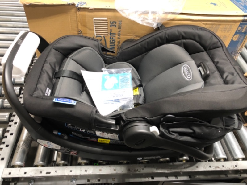 Photo 2 of *Factory Packaging* Graco SnugFit 35 Infant Car Seat | Baby Car Seat with Anti Rebound Bar, Gotham With Anti-Rebound Bar 1 Count (Pack of 1) Gotham