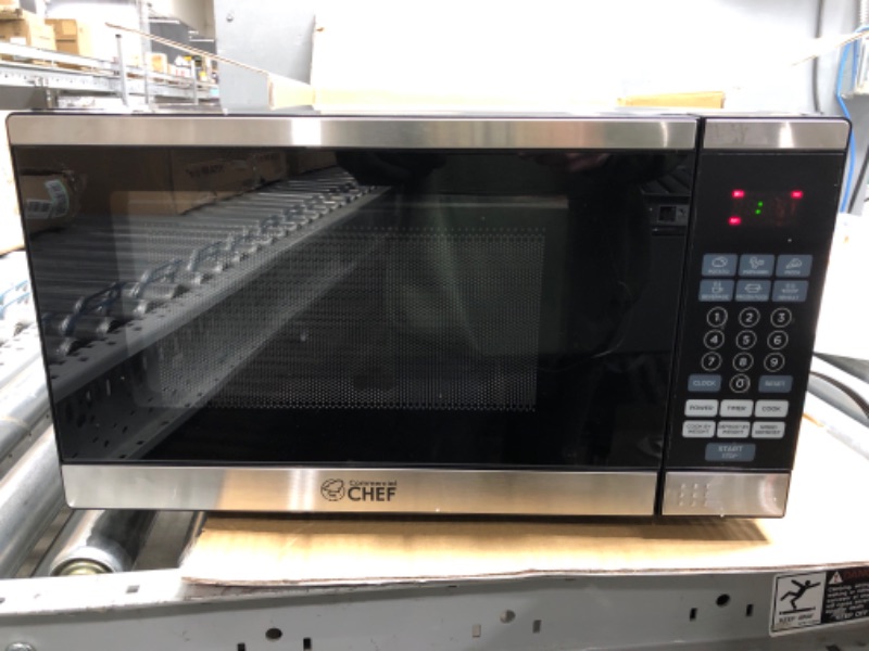 Photo 2 of *Tested* Commercial Chef Countertop Microwave Oven, 0.7 Cubic Feet, Stainless Steel Stainless Steel 0.7 Cubic Feet Microwave Oven