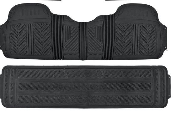 Photo 1 of Motor Trend FlexTough- Heavy Duty Rubber Floor Mats & Liner Mega Truck/SUV/Van Combo, All Weather Protection Universal Trim to Fit Gray