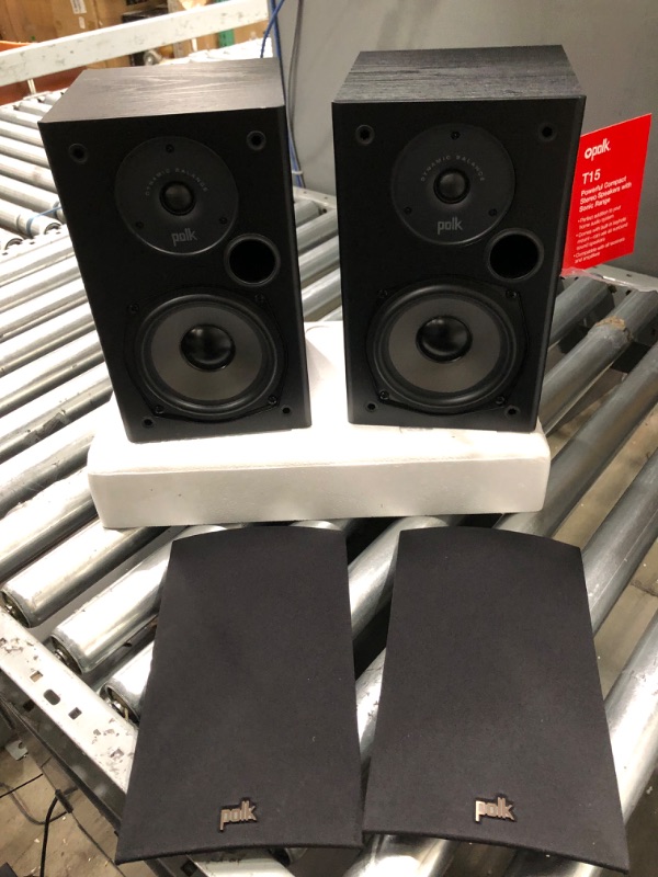 Photo 2 of Polk Audio T15 Bookshelf Speakers Pair Black