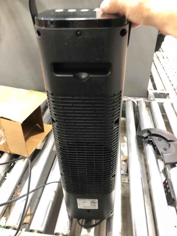 Photo 3 of 24" Space Heater, Voweek 1500W PTC Fast Heating Ceramic Heater for Office, Large Room, Indoor Use, Bedroom, Electric Heater with Thermostat, Remote, 3 Modes, ETL Certified, 12H Timer, 90° Oscillating Black
REMOTE INCLUDED