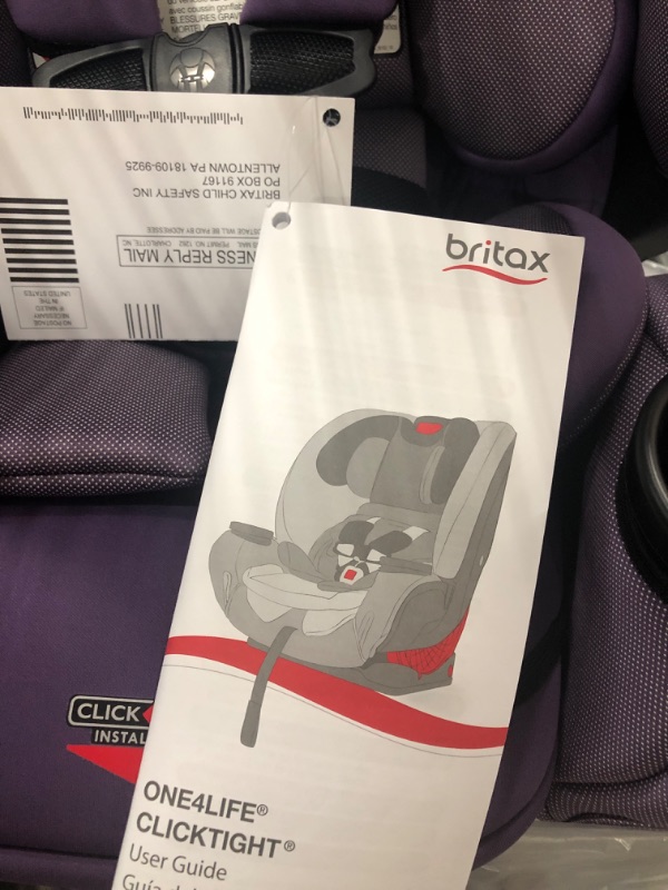 Photo 3 of Britax One4Life ClickTight All-in-One Car Seat – 10 Years of Use – Infant, Convertible, Booster – 5 to 120 pounds - SafeWash Fabric, Plum Plum [New Version]