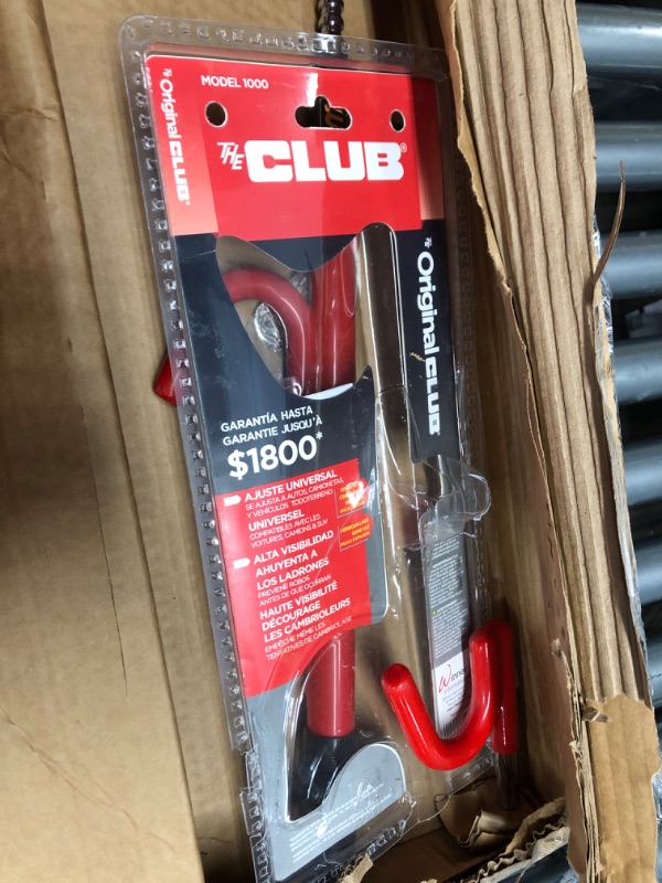 Photo 2 of The Club 1000 Original Club Steering Wheel Lock, Red Red Wheel Lock