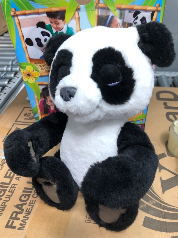 Photo 2 of furReal Plum, The Curious Panda Cub Interactive Plush Toy, Ages 4 and Up [Amazon Exclusive] - Amazon Exclusive *PANDA ONLY* 