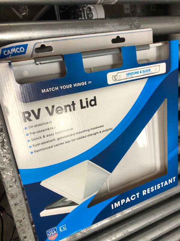Photo 1 of Camco 40155/40158 White Polypropylene Vent Lid - Ventline (pre 2008) & Elixir (since 1994) Ventline (Pre '08 Models)/Elixir ('94 & Up Models) White