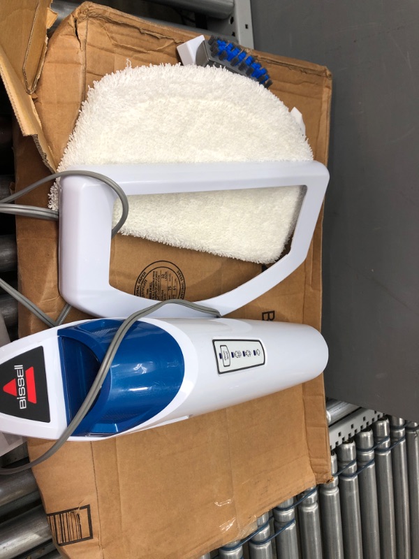 Photo 3 of *** POWERS ON *** Bissell Power Fresh Steam Mop with Natural Sanitization, Floor Steamer, Tile Cleaner, and Hard Wood Floor Cleaner with Flip-Down Easy Scrubber, 1940A PowerFresh