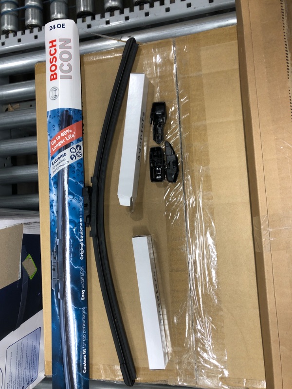 Photo 2 of Bosch ICON Wiper Blades 24OE21OE (Set of 2) Fits Audi: 19-15 Q3, Chevrolet: 12-08 Malibu, GMC: 16-07 Acadia, Volkswagen: 15-09 Tiguan +More, Up to 40% Longer Life, Frustration Free Packaging 24OE and 21OE Frustration Free Combo Wiper Blades