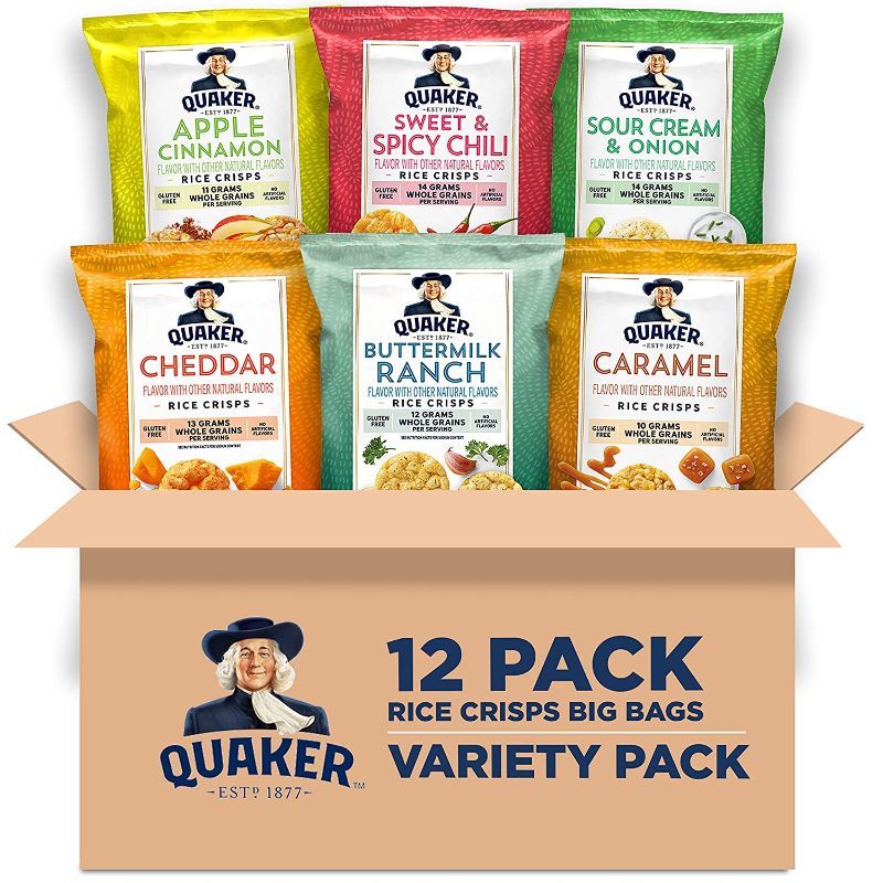 Photo 1 of *** EXPIRED 12/2022 *** Quaker Rice Crisps, 6 Flavor Variety Pack, 12 Count
