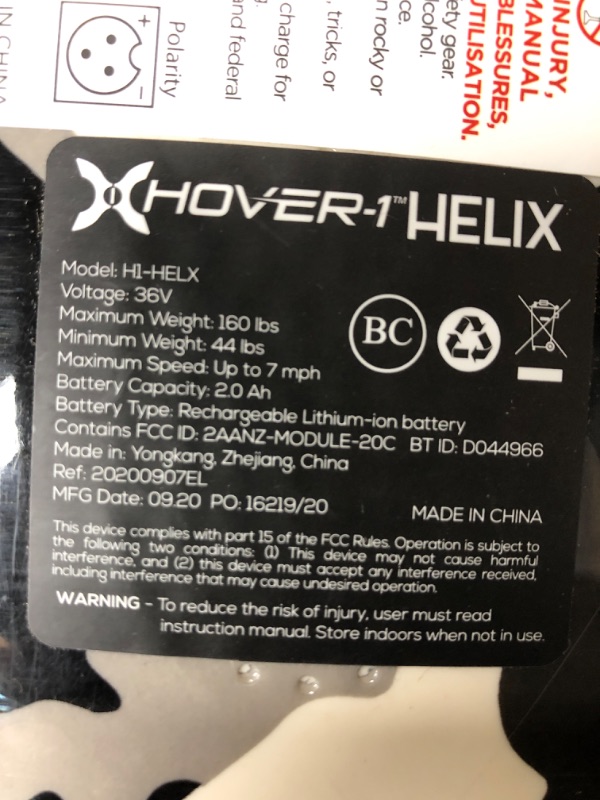 Photo 4 of *** POWERS ON *** Hover-1 Helix Electric Hoverboard | 7MPH Top Speed, 4 Mile Range, 6HR Full-Charge, Built-in Bluetooth Speaker, Rider Modes: Beginner to Expert Hoverboard Camo